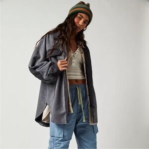 Free People oversized Ruby Jacket grey size small